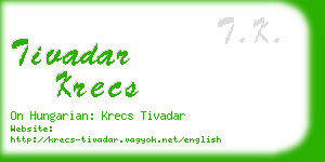 tivadar krecs business card